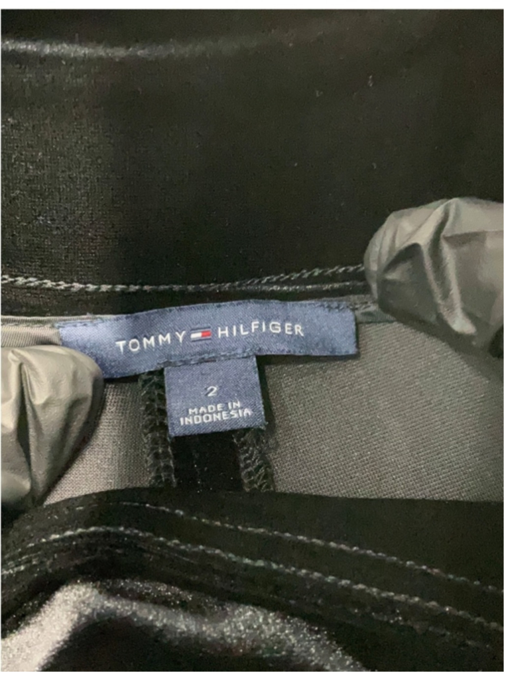 Tommy Hilfiger Black Skinny Velvet Pants - Picture 6 of 7